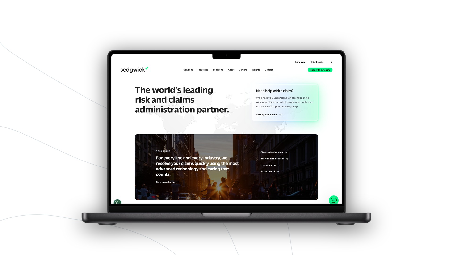 Sedgwick shown on desktop and mobile